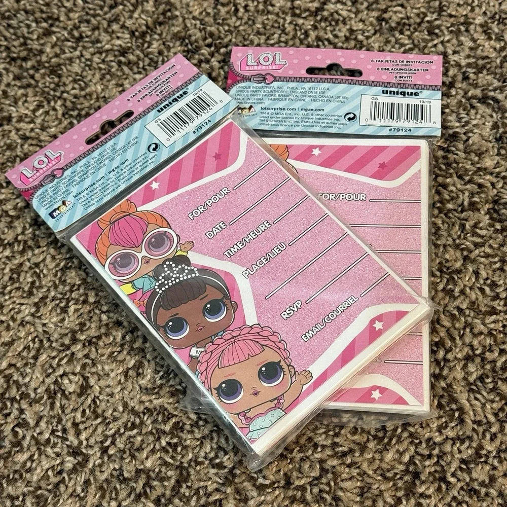 LOL Surprise Party‎ Invitations 2 Packs Of 8 Each Girl MGA New